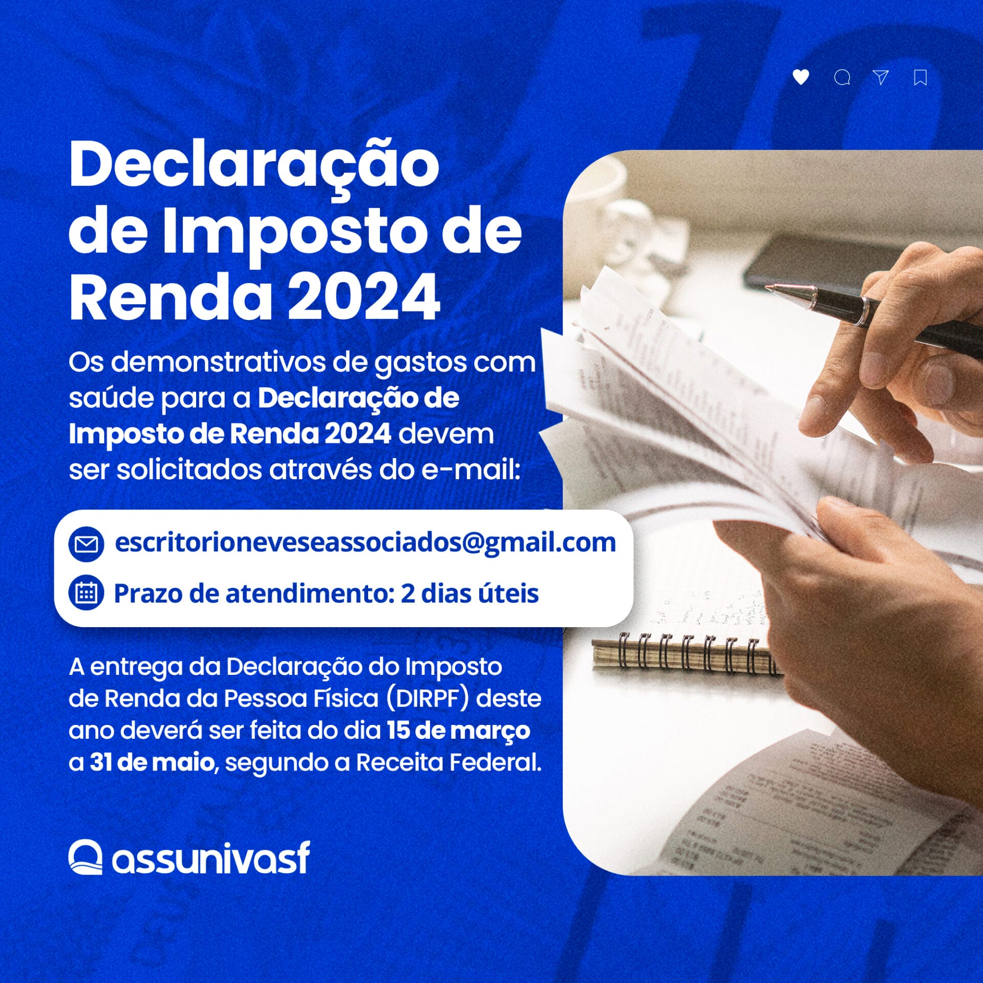 Declara o de imposto de renda 2024 assunivasf