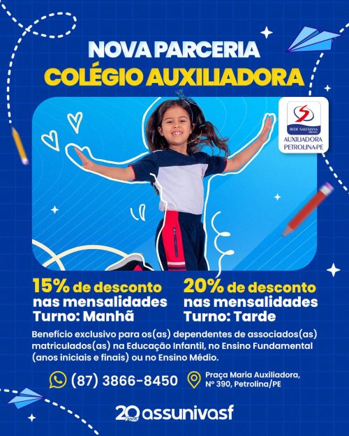 Parceria Assunivasf - Colégio Auxiliadora Petrolina